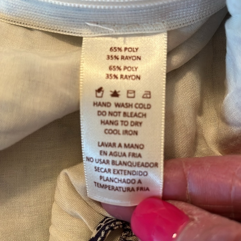 Hem & Thread Women’s Tan And Blue Paisley Jumpsuit Size Small NWT - Picture 3 of 11